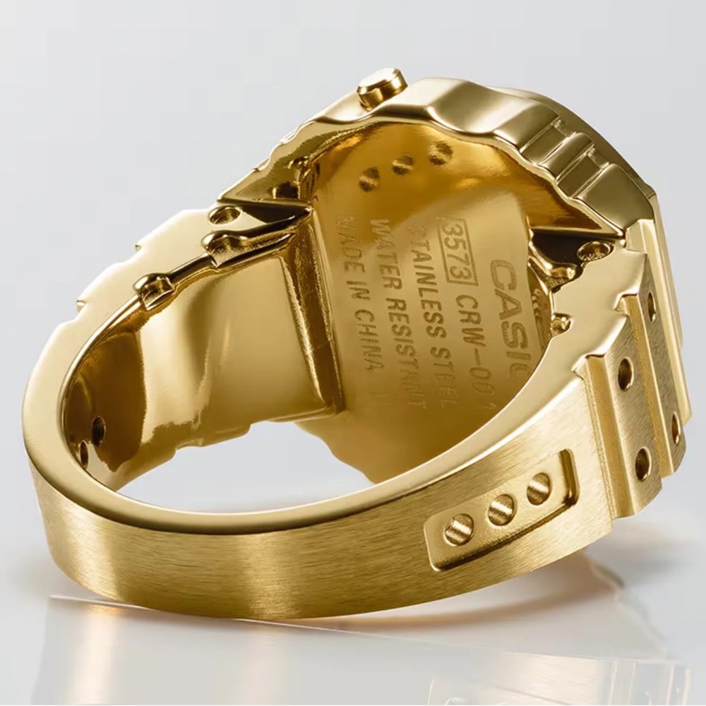 ☝🏻 CASIO CRW001G-9 GOLD RING WATCH ⌚️ - Picture 2 of 2